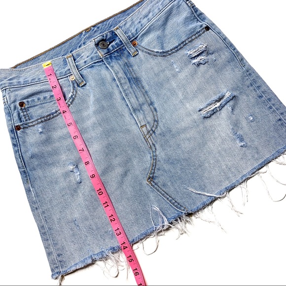 Levi’s Deconstructed Light Blue Denim Skirt 27 - Picture 5 of 8